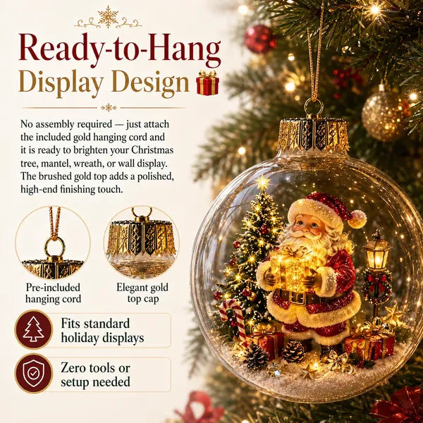 🎄Glowing Christmas Diorama Ornament – A Tiny Winter World in Your Hands