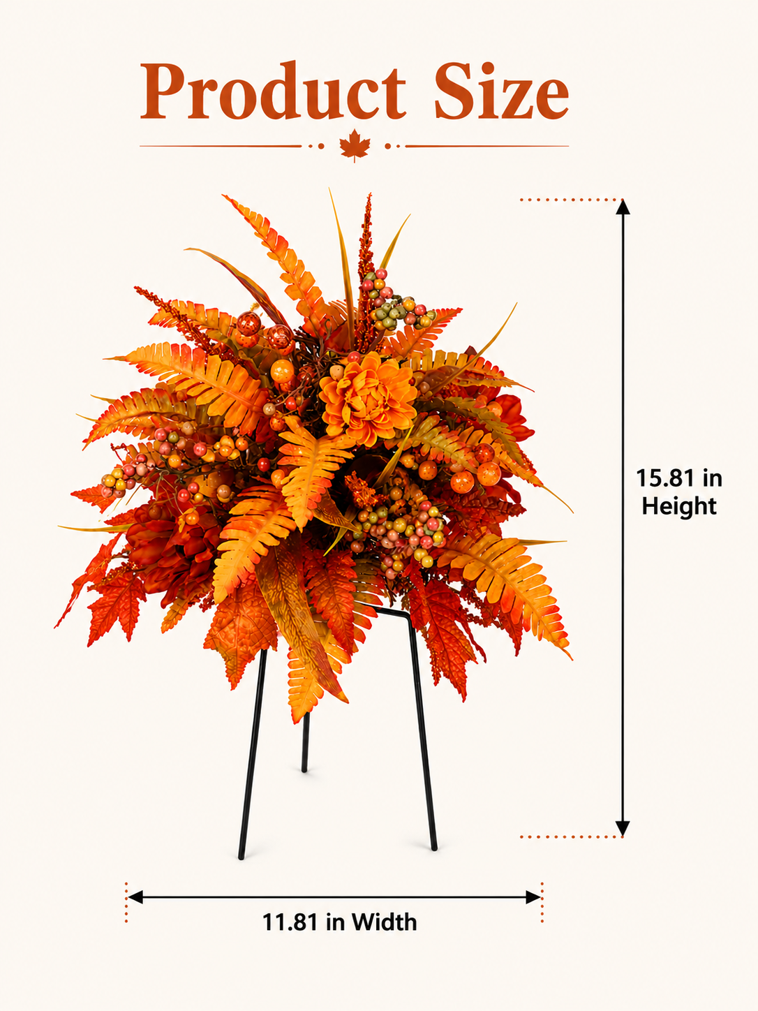 2 pcs Autumn Harvest Floral Garden Stake Arrangement