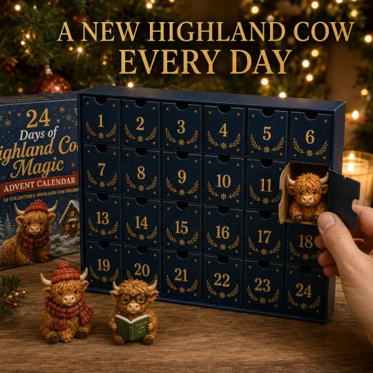 š„Limited Time: Buy 1 Get 1 Freeš® 24 Days of Highland Cow Advent Calendar