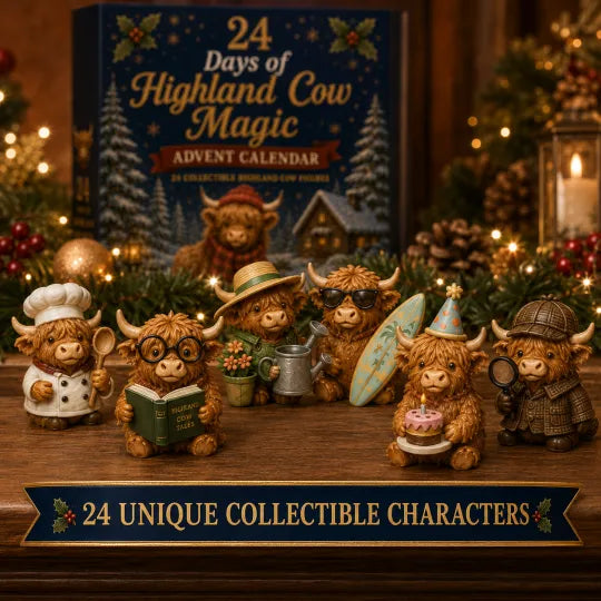 š„Limited Time: Buy 1 Get 1 Freeš® 24 Days of Highland Cow Advent Calendar