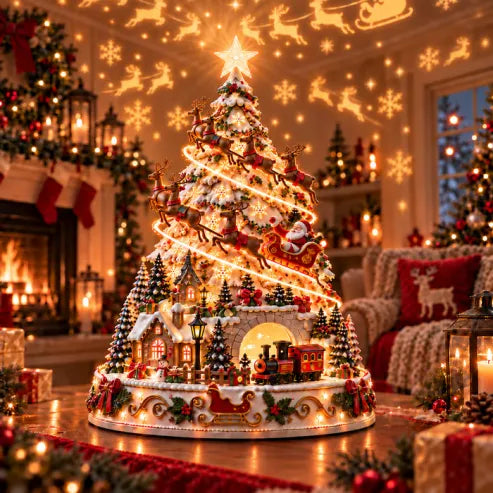 🎄Christmas Village Projection Centerpiece