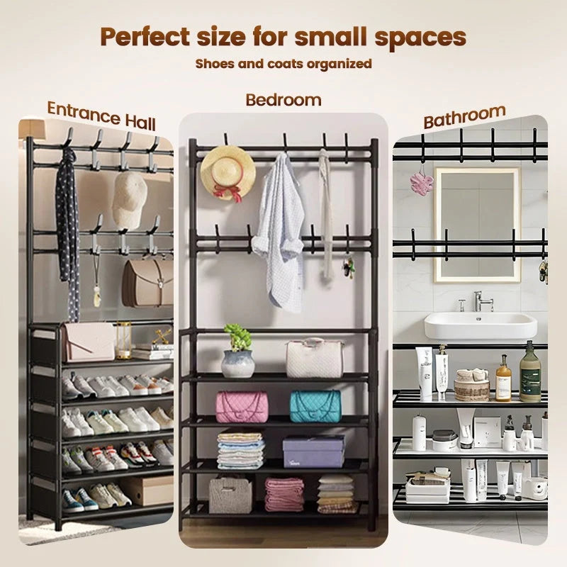 🏠Entryway Shoe & Coat Rack – Multi-functional, sturdy & space-saving ✨