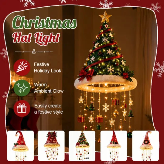 🎄✨ Christmas Hat Pendant Light