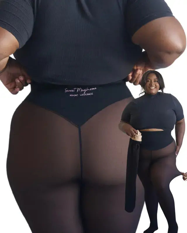 Fleece Lined Tights with Waist-Snatching Compression Band | Buy 1 Get 1 Free