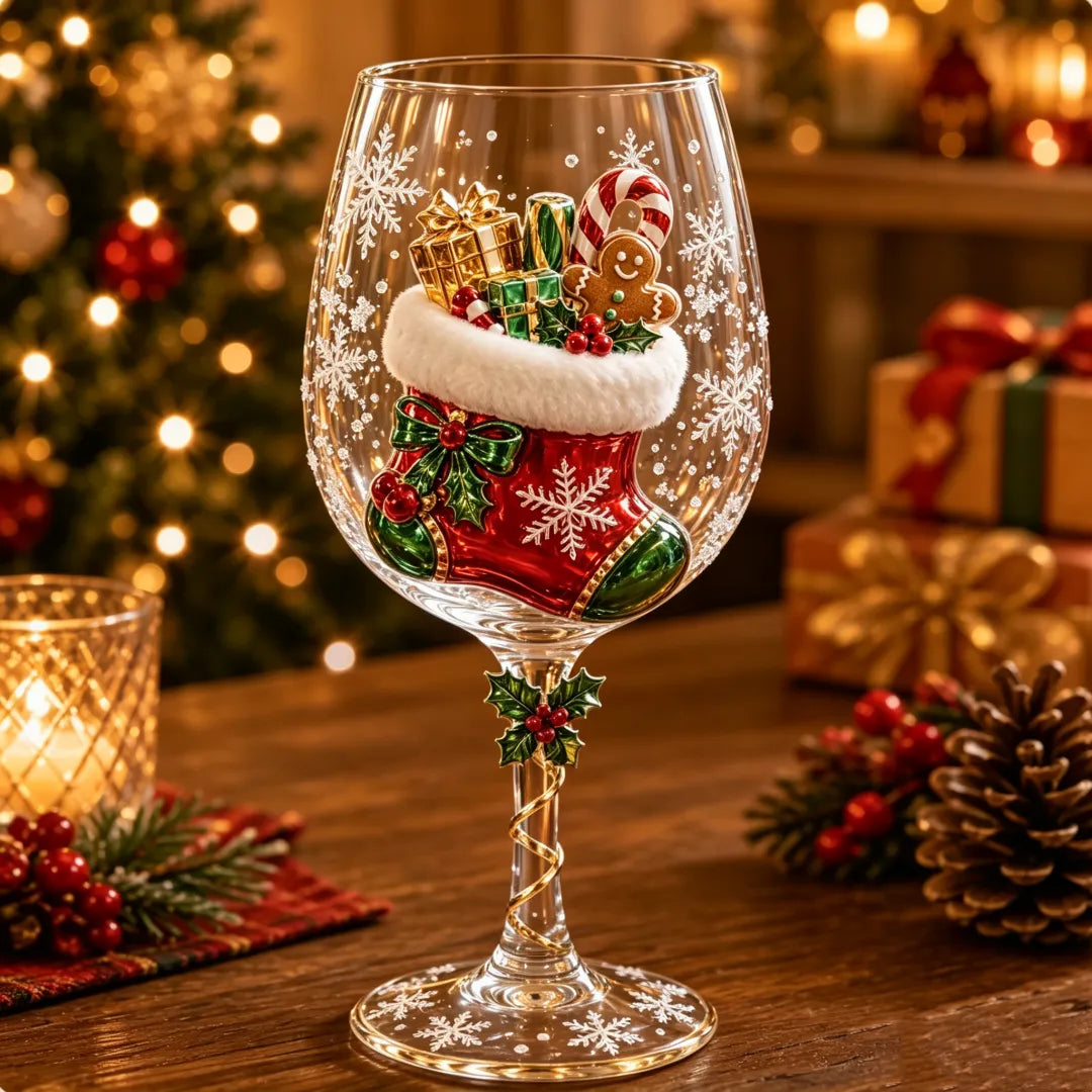 Christmas Wine Glass Collection Gift Box Set🎁