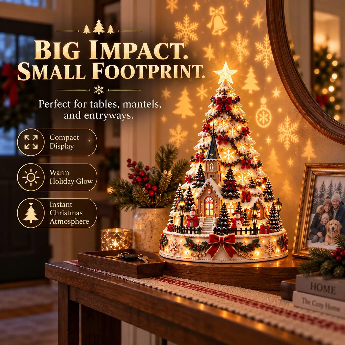 🎄Christmas Village Projection Centerpiece