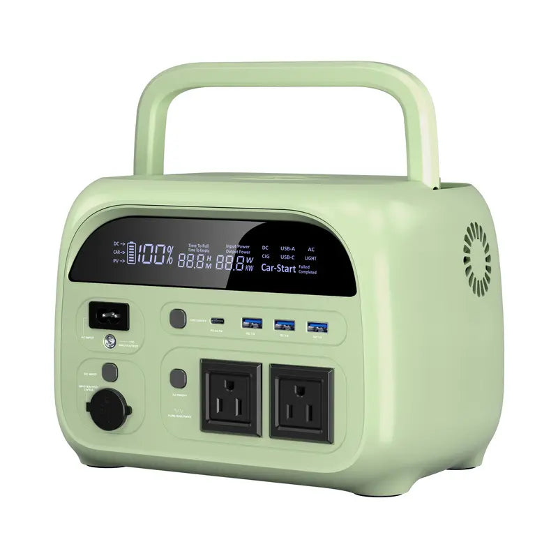 CTOLITY 500W 345Wh Camping Power Station Powerbank Emergency Supply Backup LiFePO4 Battery Portable Solar Generator Energy Travel RVs Emergencies Gas Alternative Charging Rechargeable