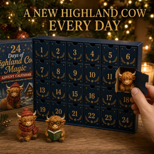 🔥Limited Time: Buy 1 Get 1 Free🐮 24 Days of Highland Cow Advent Calendar