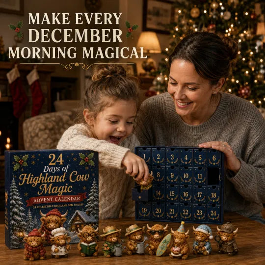 🔥Limited Time: Buy 1 Get 1 Free🐮 24 Days of Highland Cow Advent Calendar