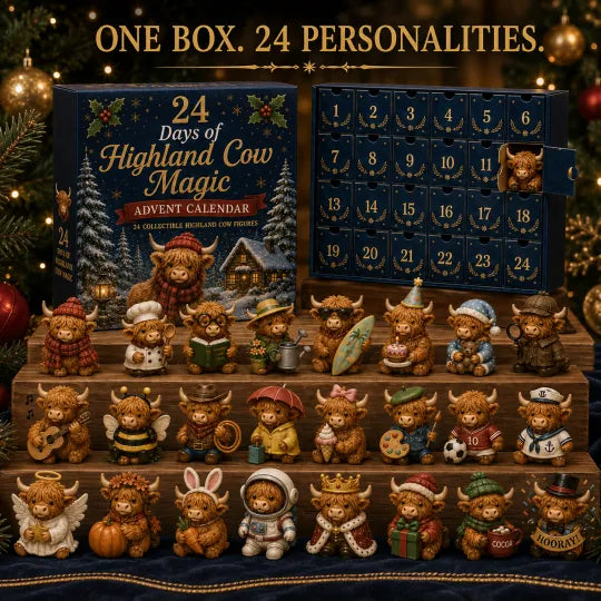 🔥Limited Time: Buy 1 Get 1 Free🐮 24 Days of Highland Cow Advent Calendar