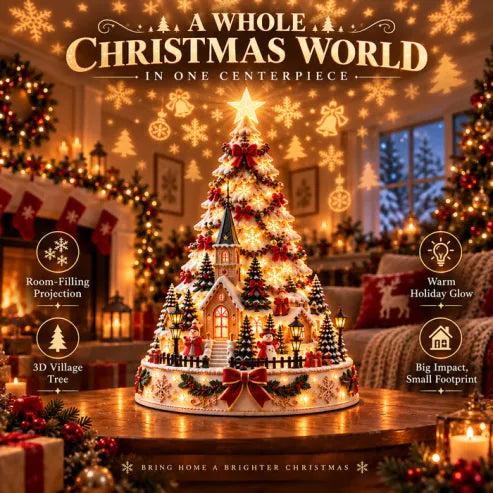 🎄Christmas Village Projection Centerpiece