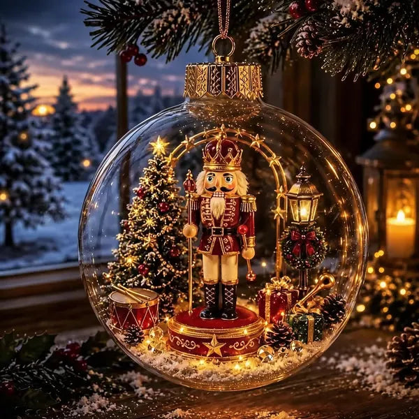 🎄Glowing Christmas Diorama Ornament – A Tiny Winter World in Your Hands