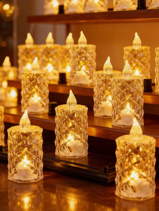 12pcs-Flameless LED Tea Light Candles, Battery Operated, Suitable For Yoga/Home/Wedding Decoration, Holiday Gifts And Romantic Atmosphere Decoration