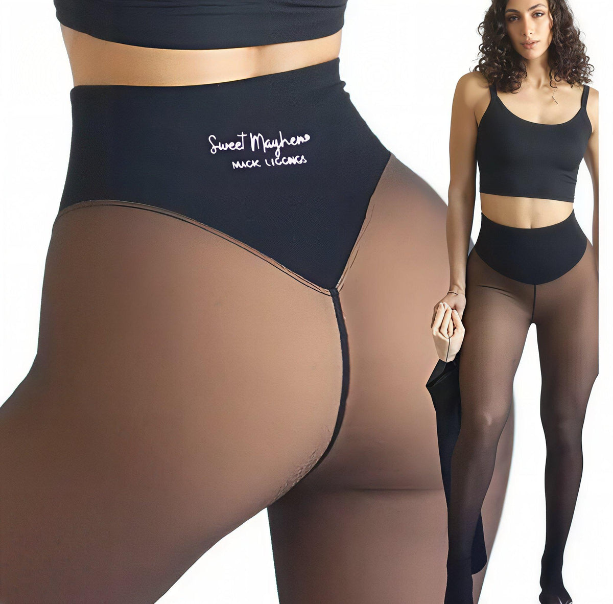Fleece Lined Tights with Waist-Snatching Compression Band | Buy 1 Get 1 Free