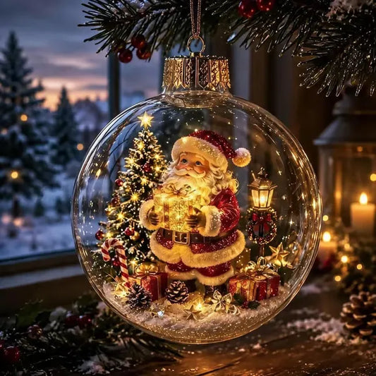 🎄Glowing Christmas Diorama Ornament – A Tiny Winter World in Your Hands